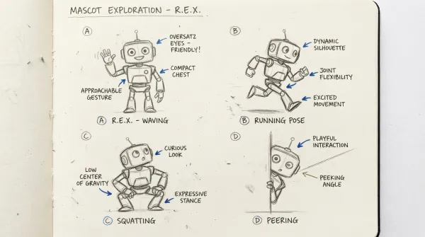 Planche de concepts de mascotte