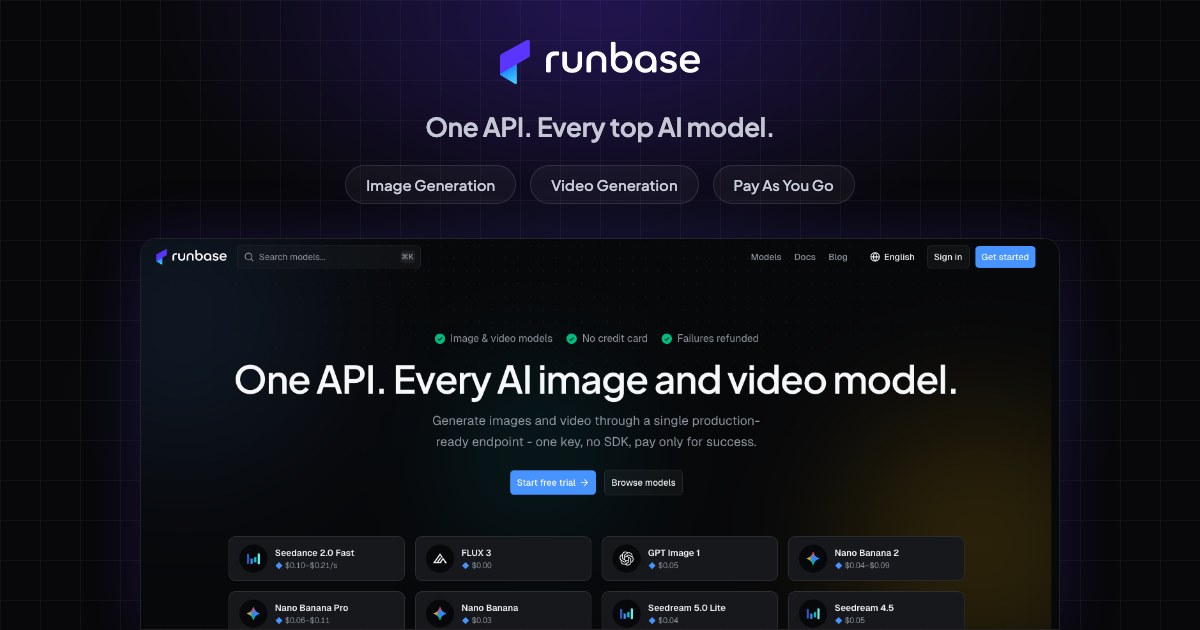 Runbase - One API for every top AI model